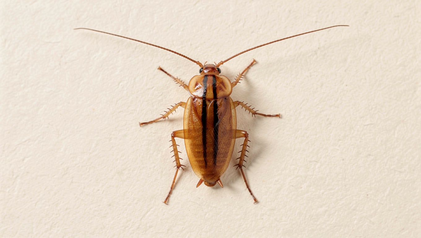 German Cockroach (Blattella germanica) specimen photo — The Wild Pest field guide