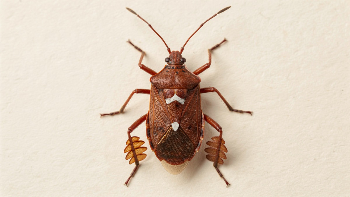 Western Conifer Seed Bug (Leptoglossus occidentalis) specimen photo — The Wild Pest field guide